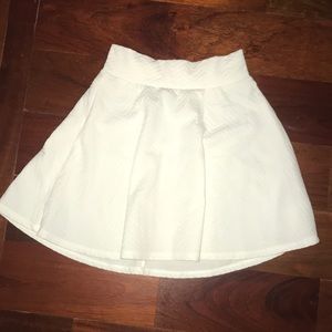 White skater skirt